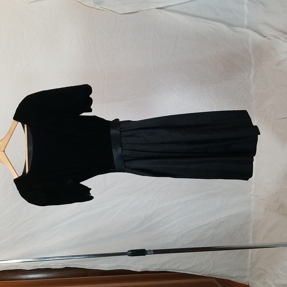 Velvet and satin dress